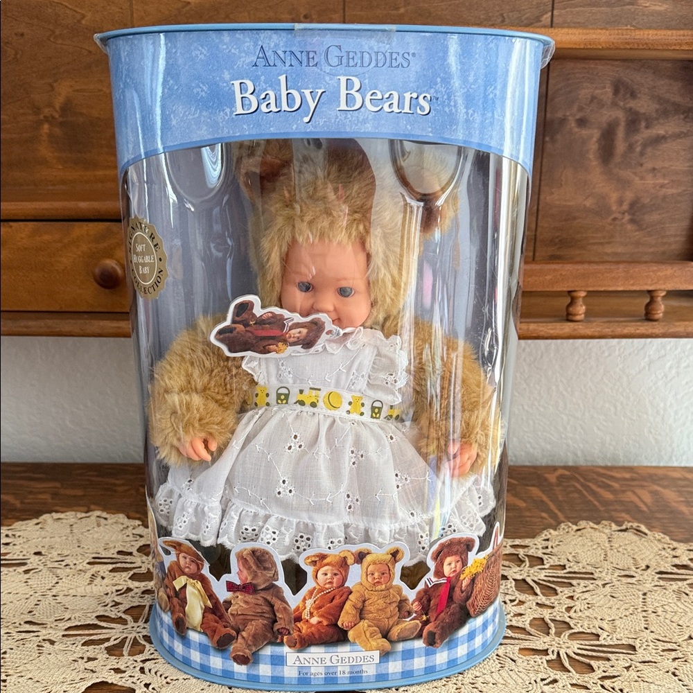 Anne Geddes Baby Bears Doll - Brown and White